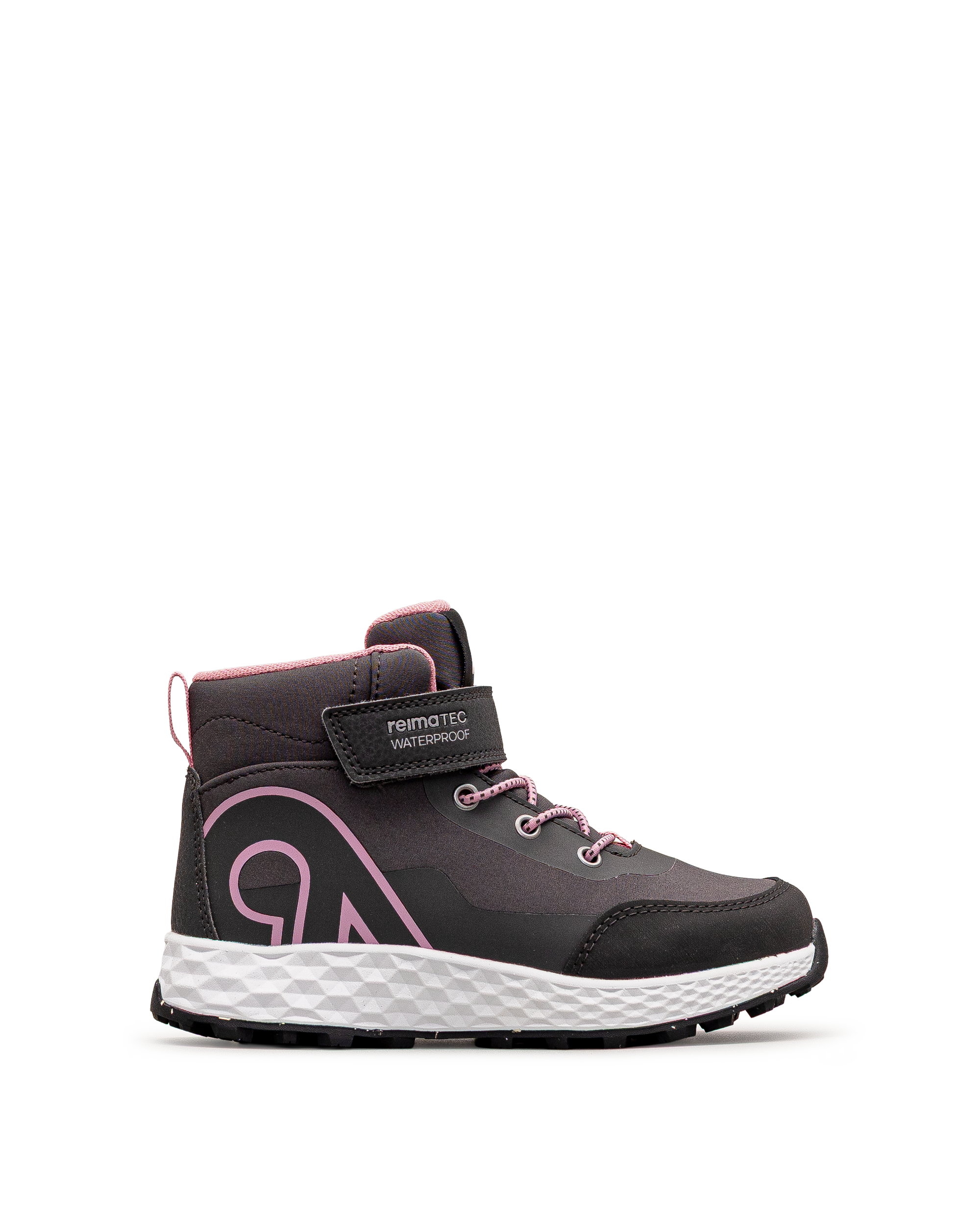 Vue intérieure de la chaussure Reima Hiipien grise et rose pour enfants