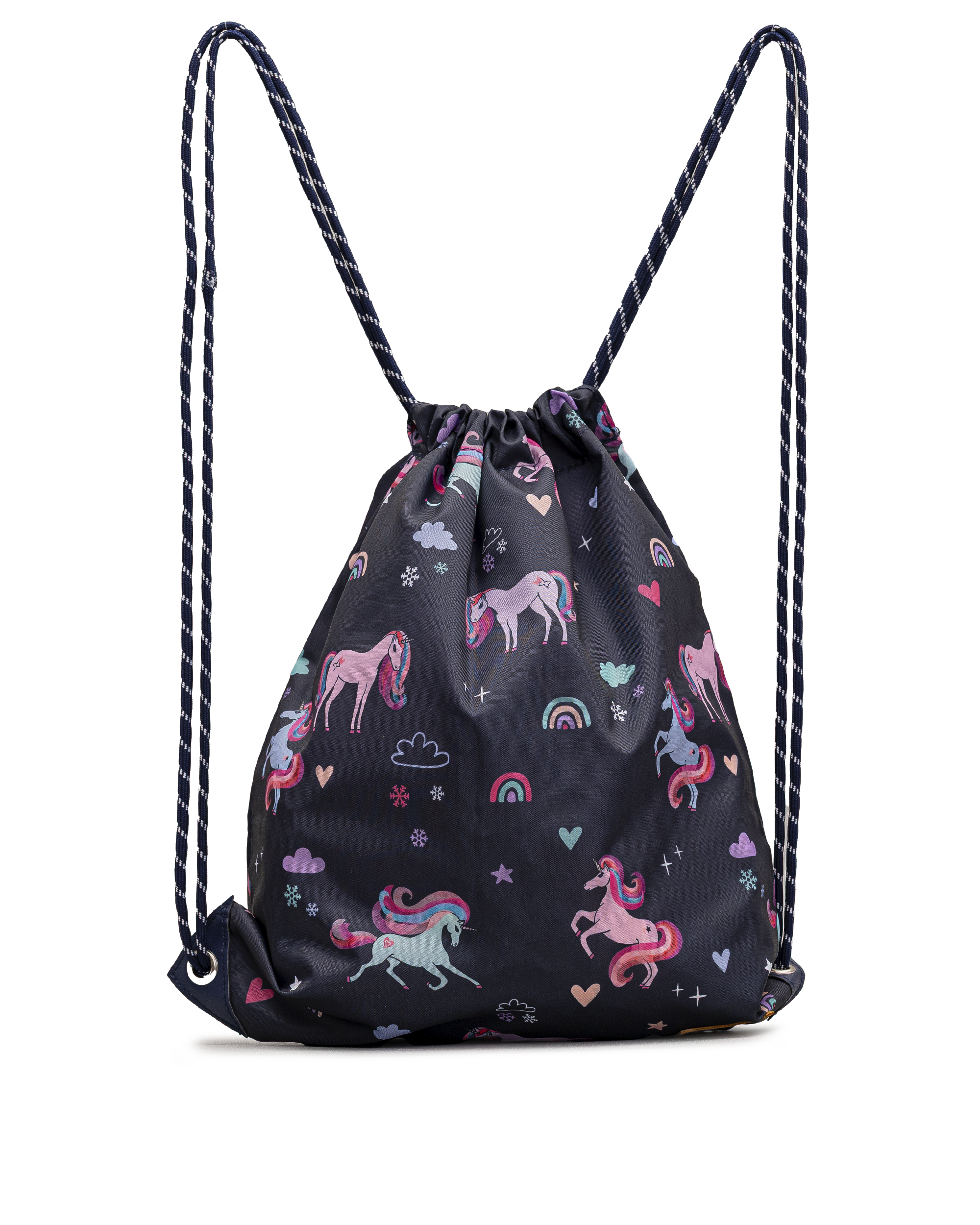 Drawstring bag - Navy/pink - #97S-02