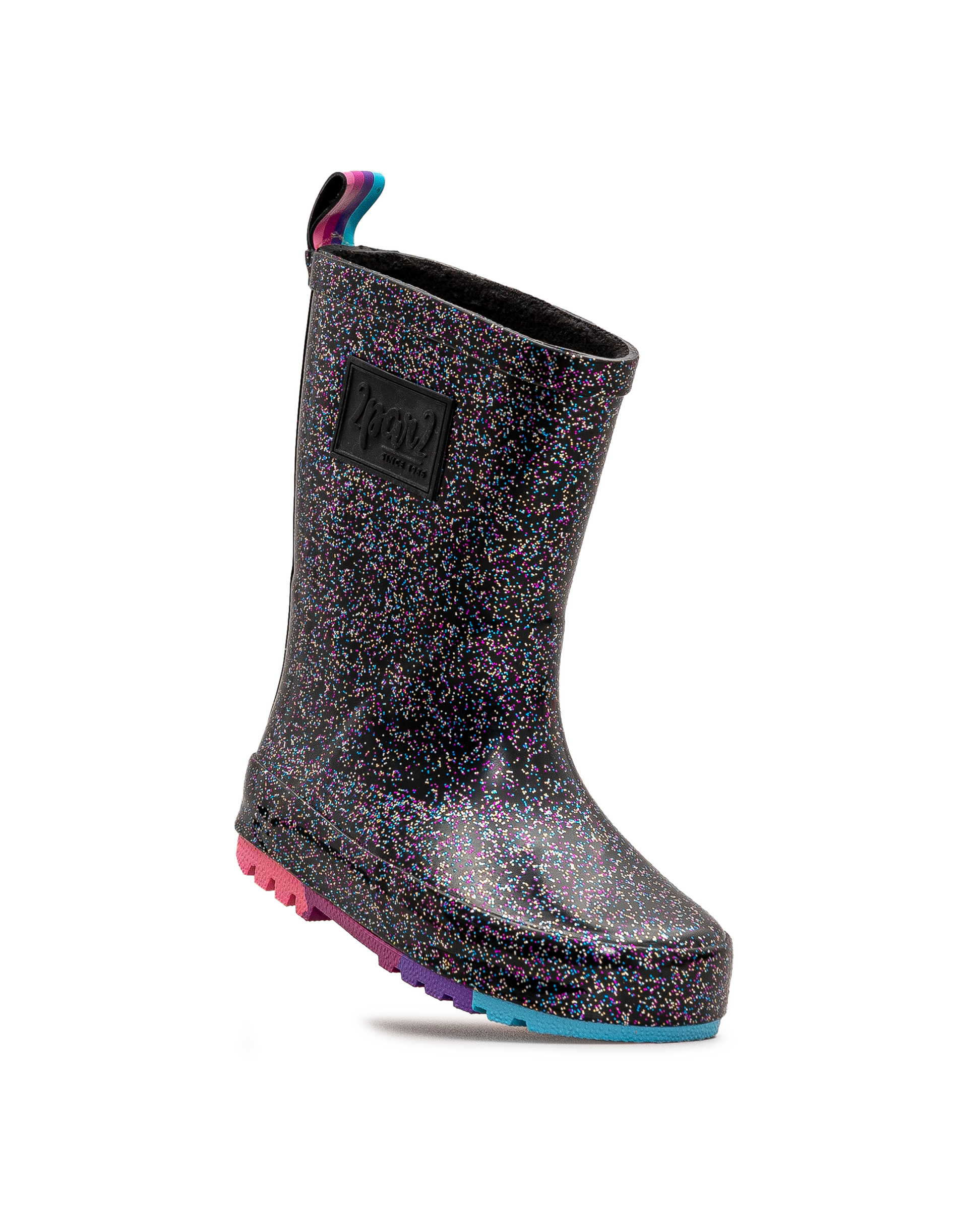 Bottes De Pluie Courtes Femme à Paillettes Multicolores - Caoutchouc Imperméable - Semelle Antidérapante - Mollets Larges