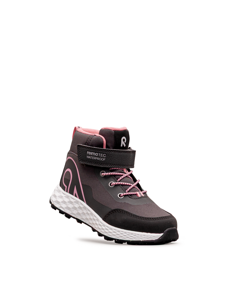 Chaussure Reima Hiipien grise et rose pour enfants, vue latérale