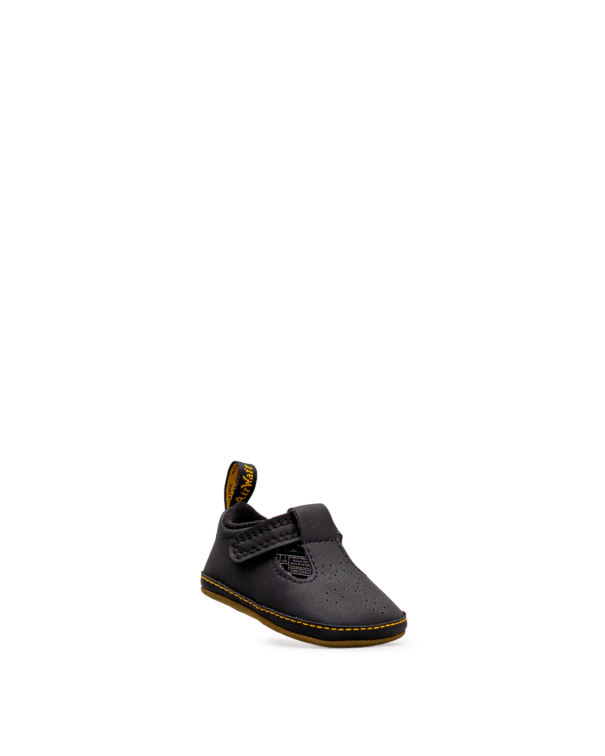 Chaussure bébé Dr. Martens Polley Crib en cuir noir