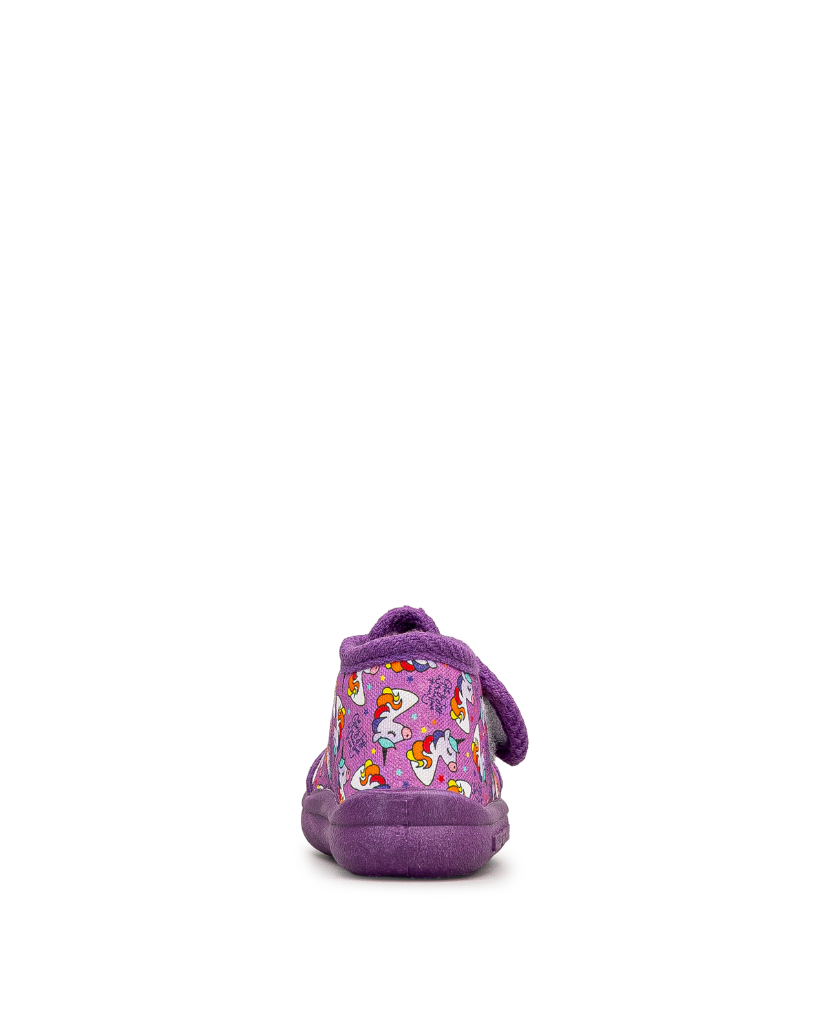Pantouffle velcro  - Mauve/rose - #45P-123