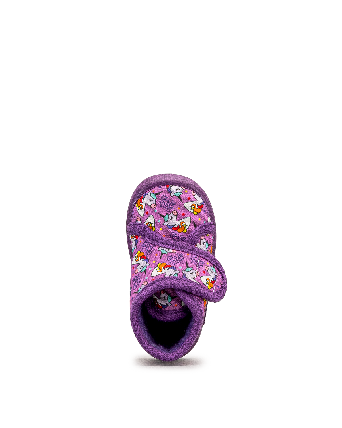 Pantouffle velcro  - Mauve/rose - #45P-123