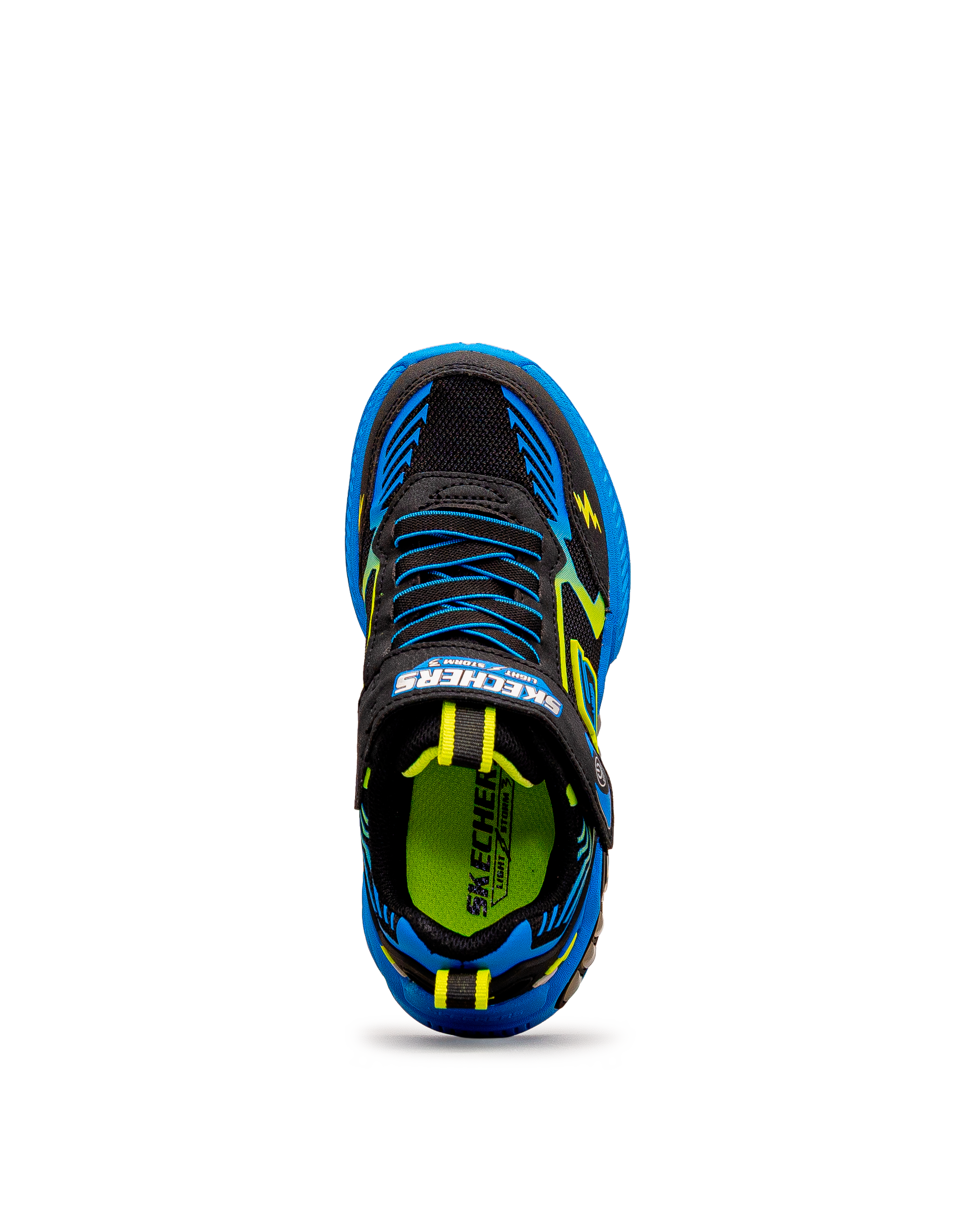 Vue de dessus – Skechers Light Storm 3 noir et bleu