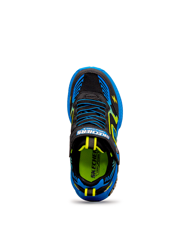Vue de dessus – Skechers Light Storm 3 noir et bleu