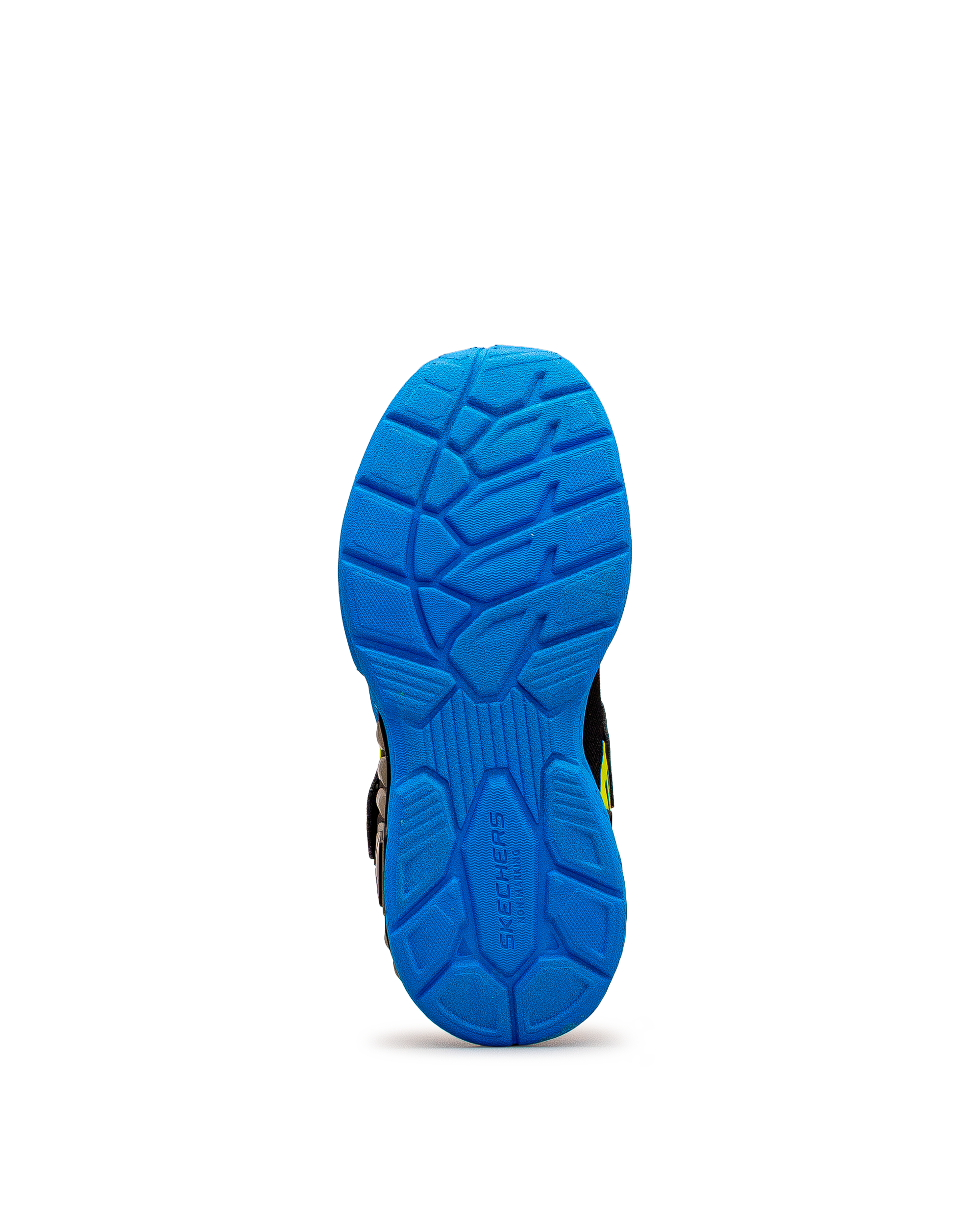 Vue de la semelle des chaussures Skechers Light Storm 3, noir et bleu