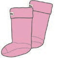 fleece boot liners  - Rose - #97B-361