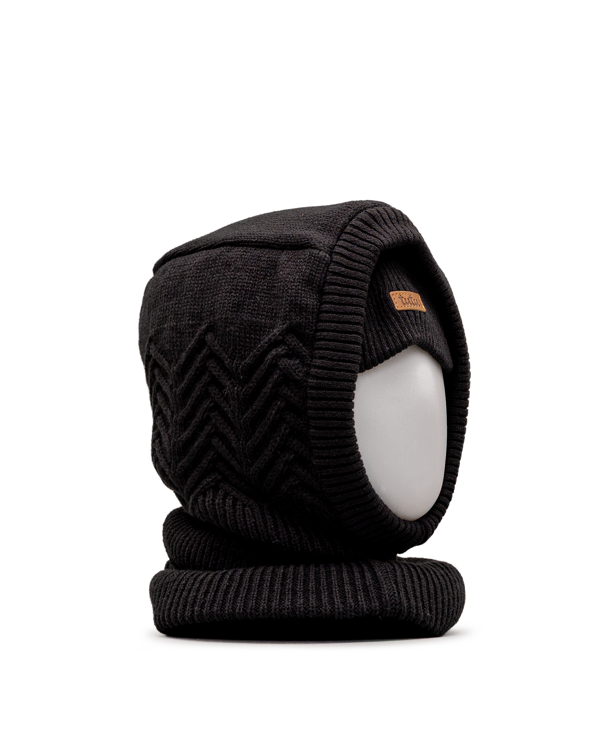 Cagoule en tricot - Noir - #97C-01