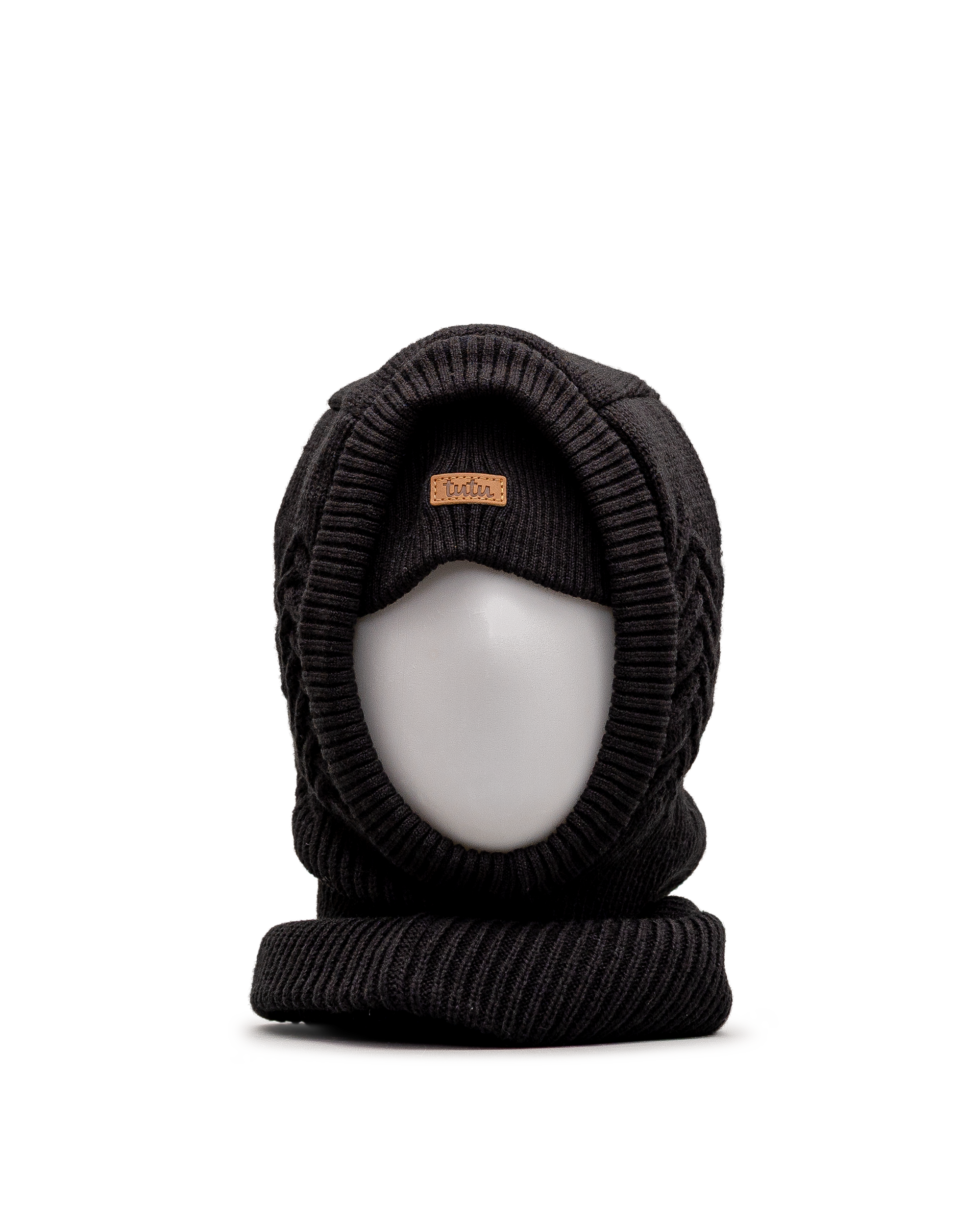 Cagoule en tricot - Noir - #97C-01