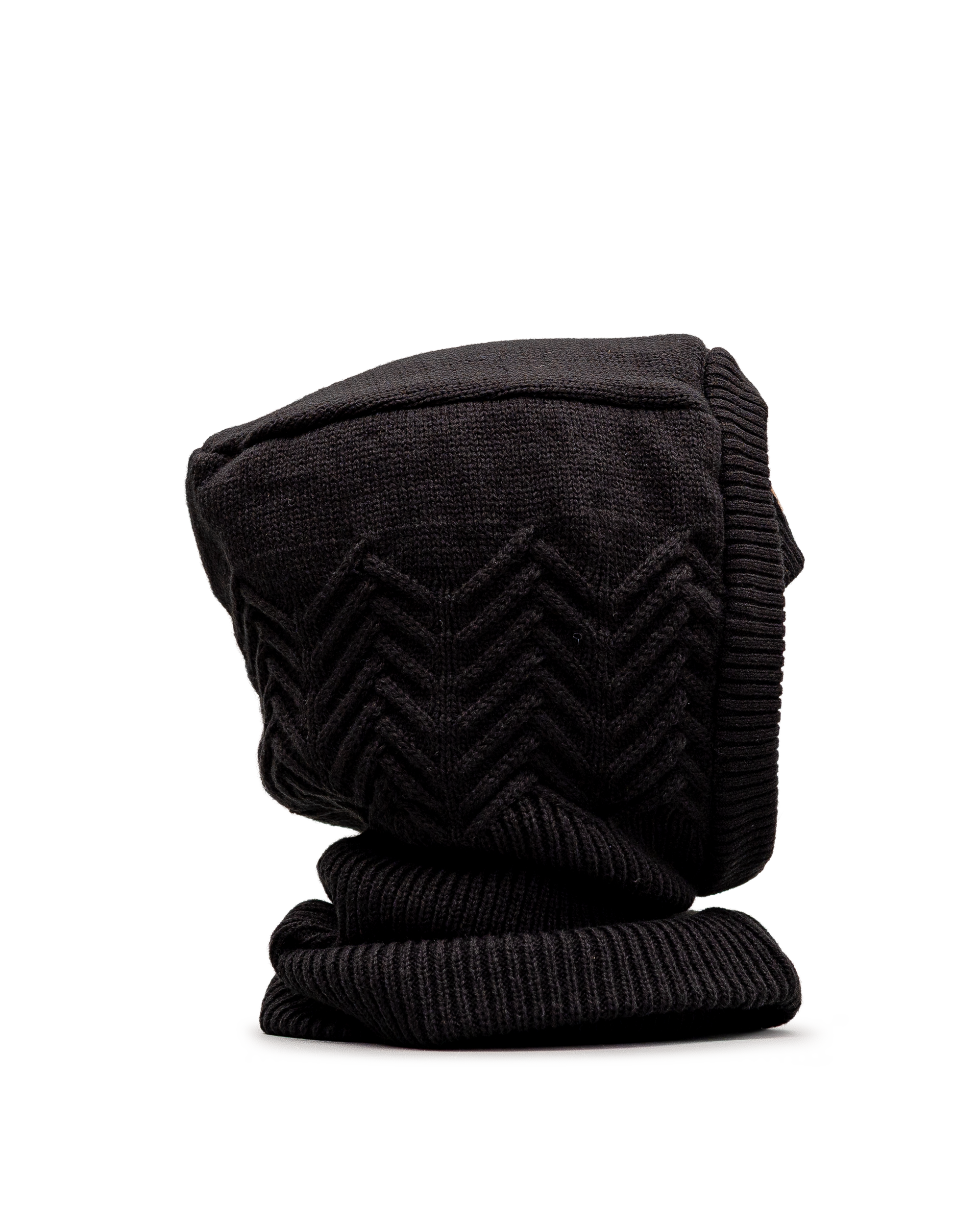 Cagoule en tricot - Noir - #97C-01