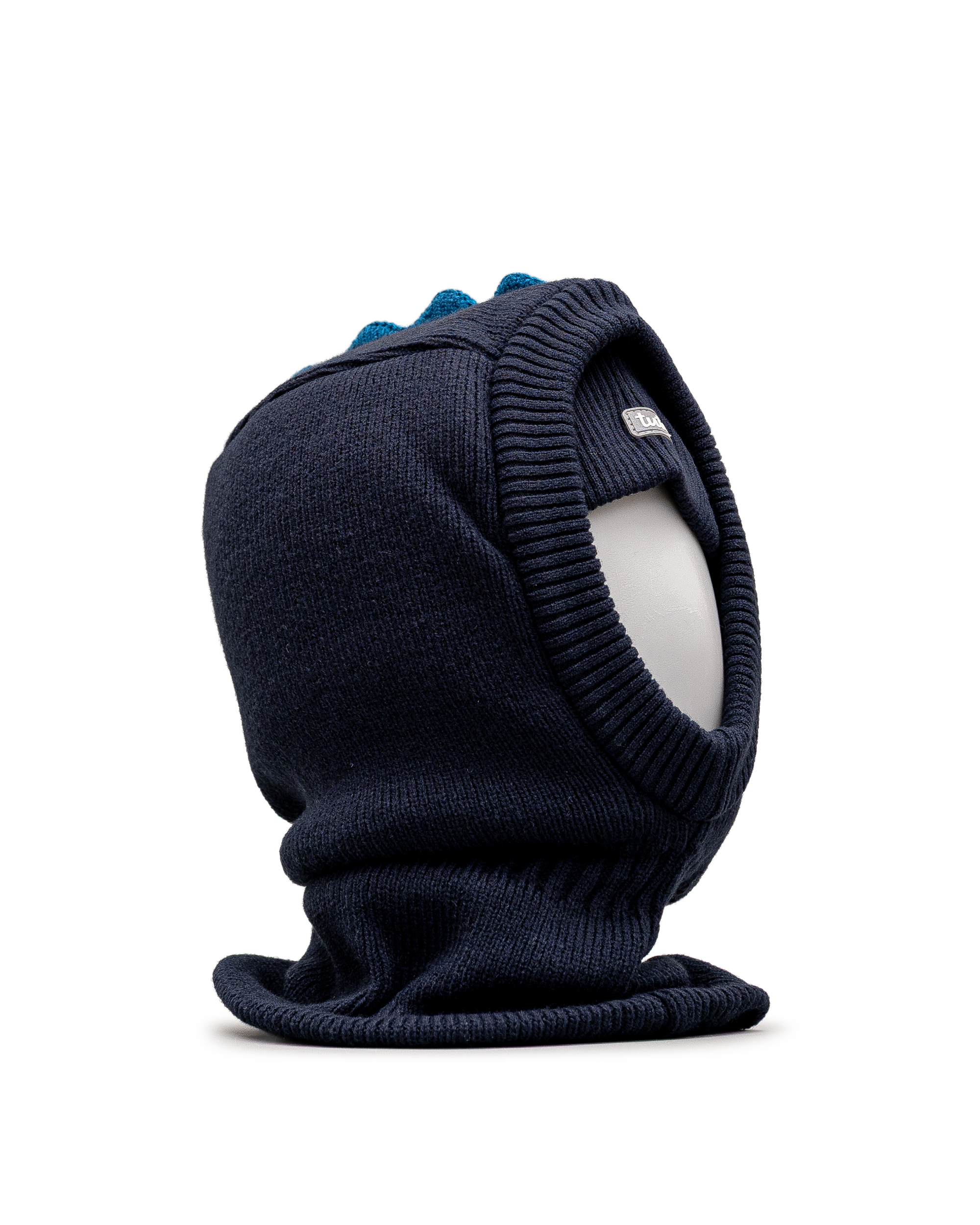 Cagoule en tricot dino  - Marine - #97C-02