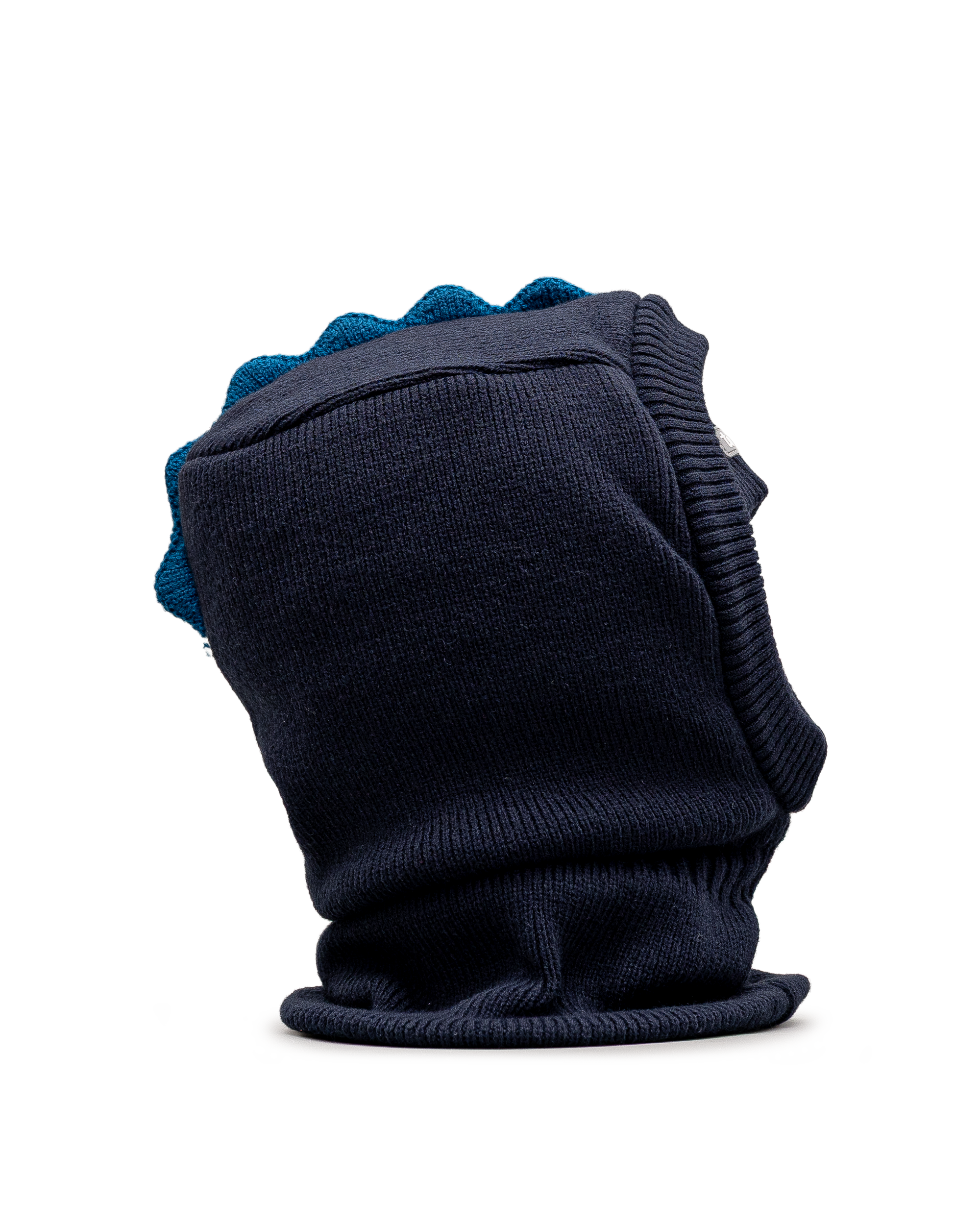 Cagoule en tricot dino  - Marine - #97C-02