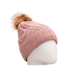 Cable beanie jr 6 14y  - Rose - #97D-10