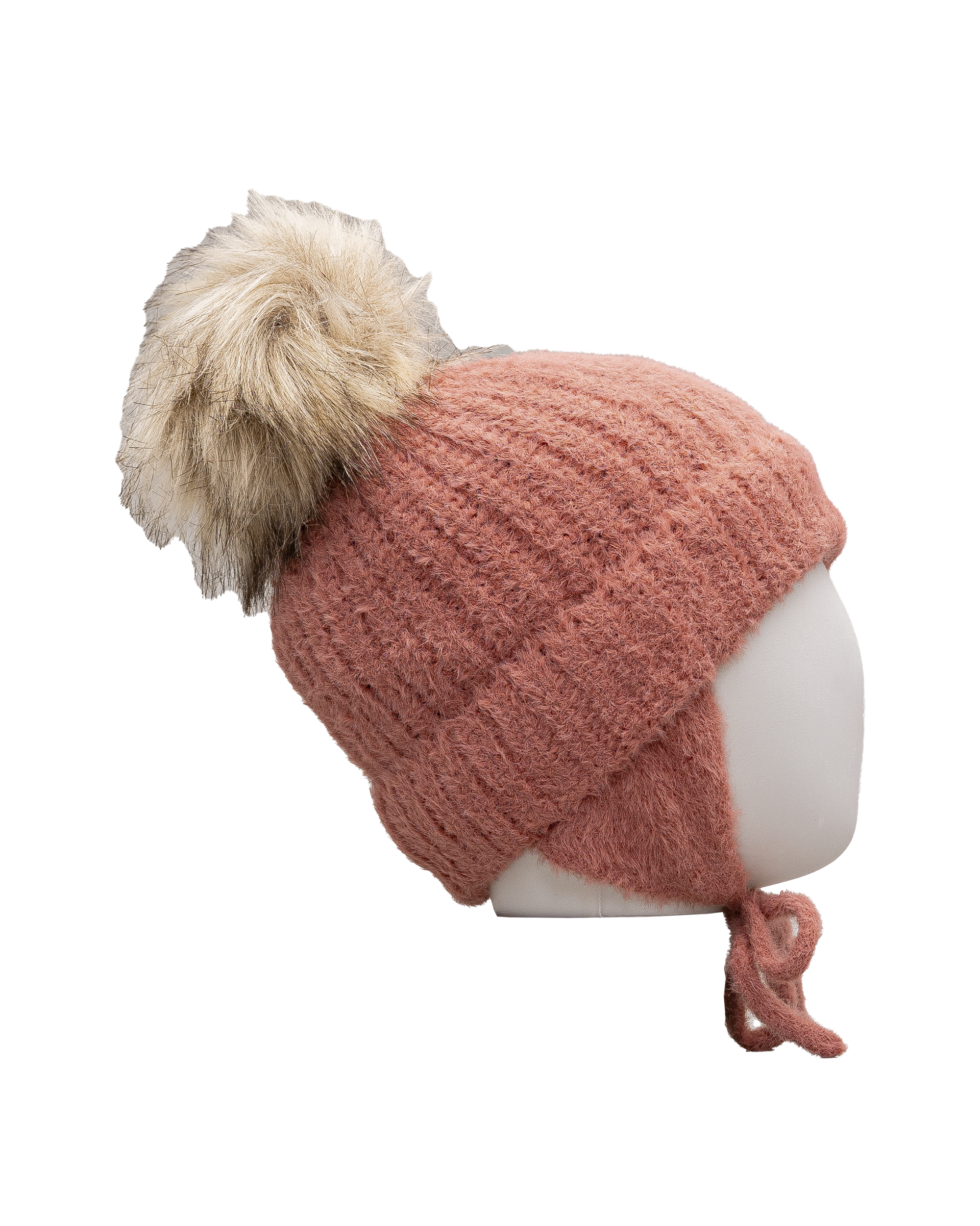 Tuque en tricot 12m 4y  - Rose - #97D-144