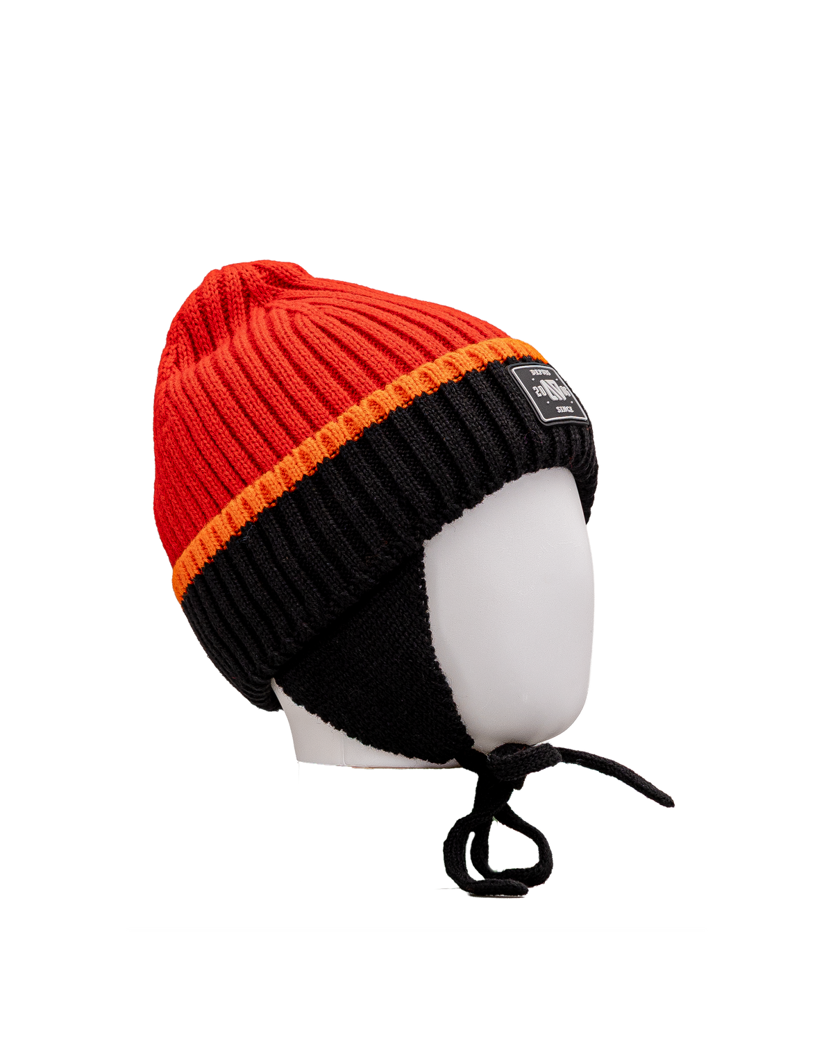 Tuque en tricot 2 14y - Rouge&noir - #97D-149