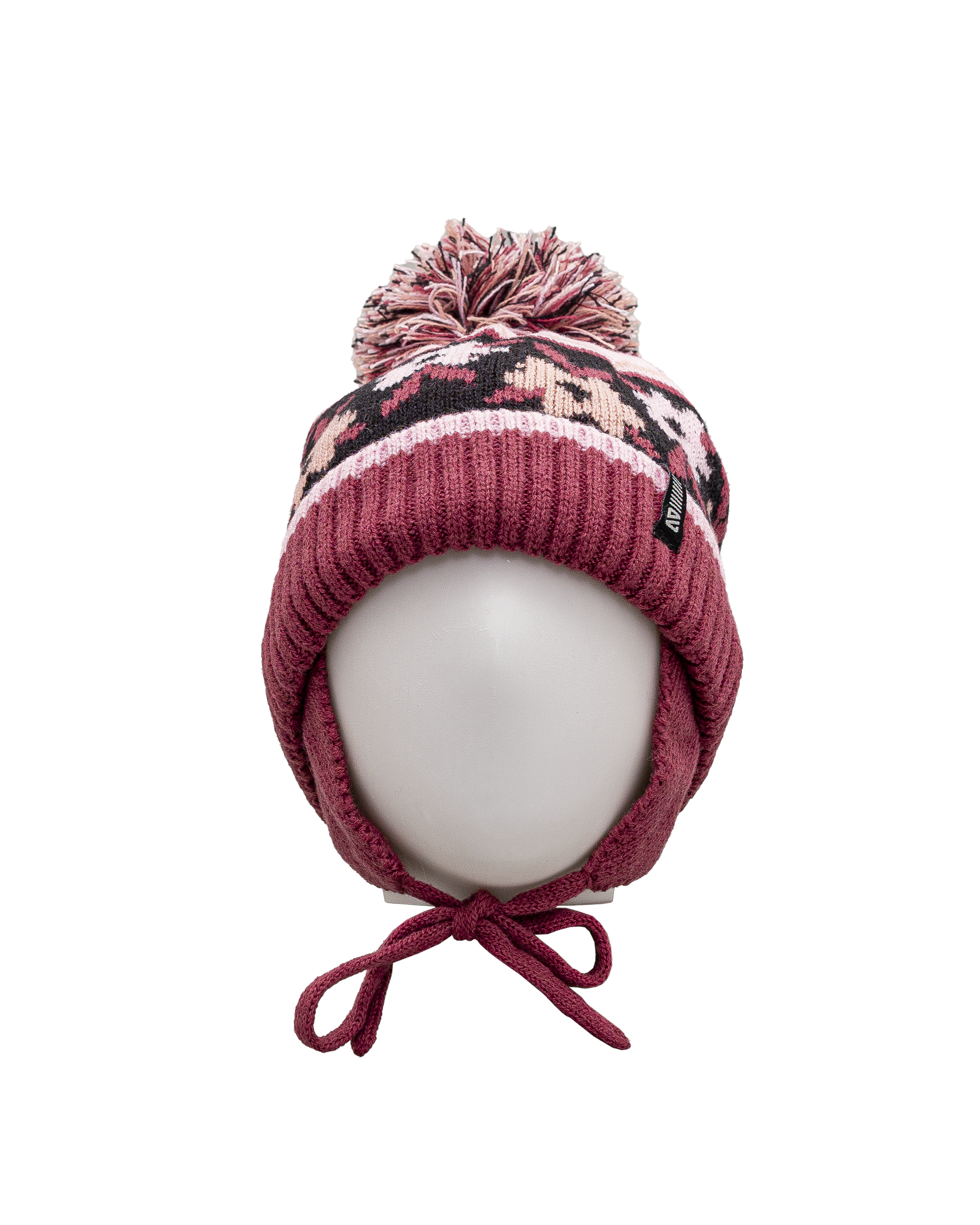 Tuque tricot pompom 2 6y  - Fleur - #97D-150