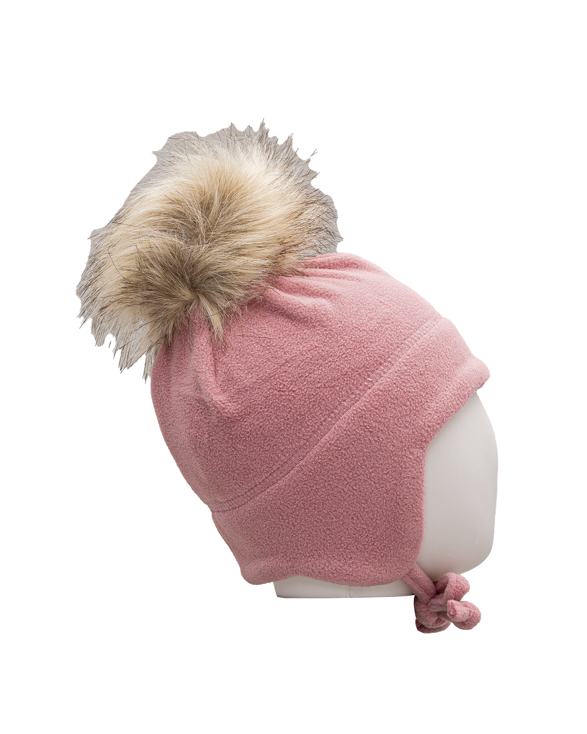 Tuque pompom micropolaire - Rose - #97D-195