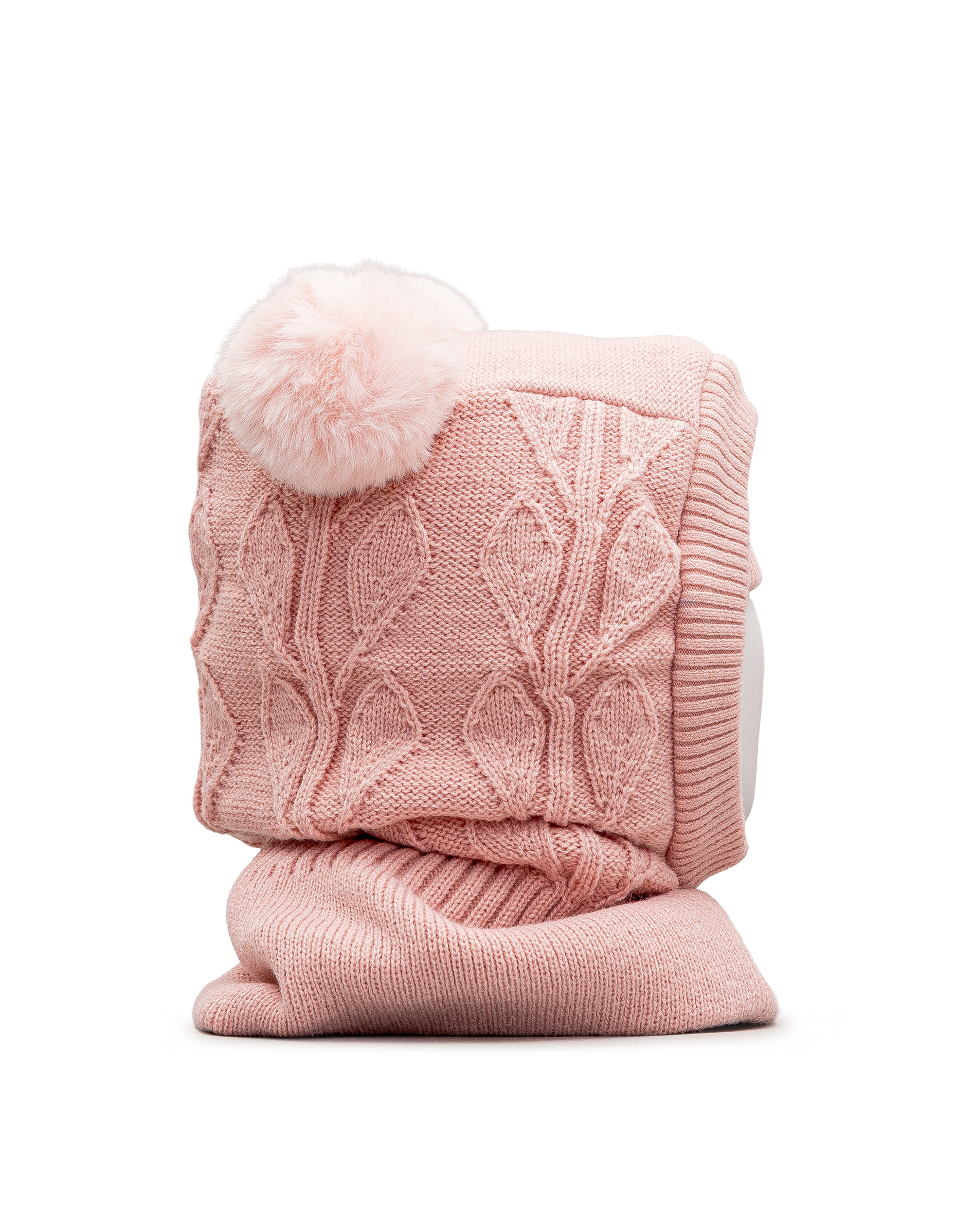 Cagoule 2 pompons - Rose - #97P-539